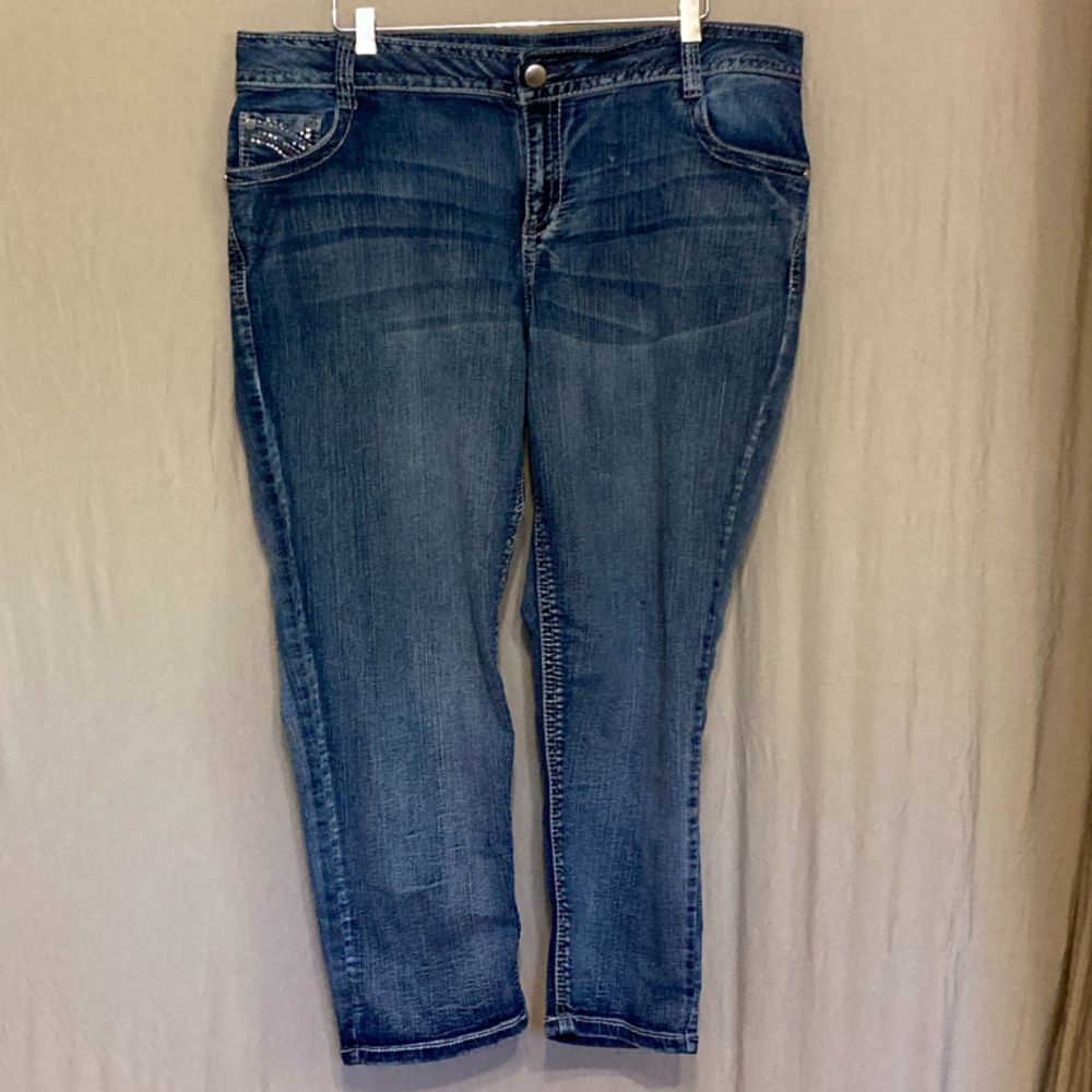 Lane Bryant Embellished Skinny Ankle Jeans Size 18